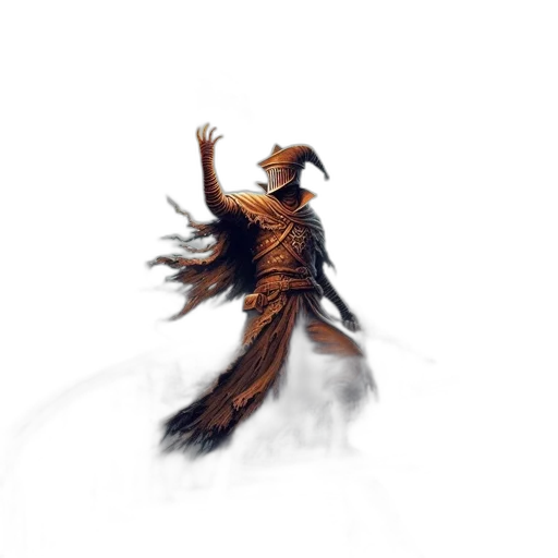 hair, dress, staff, creature transparent PNG cut-out