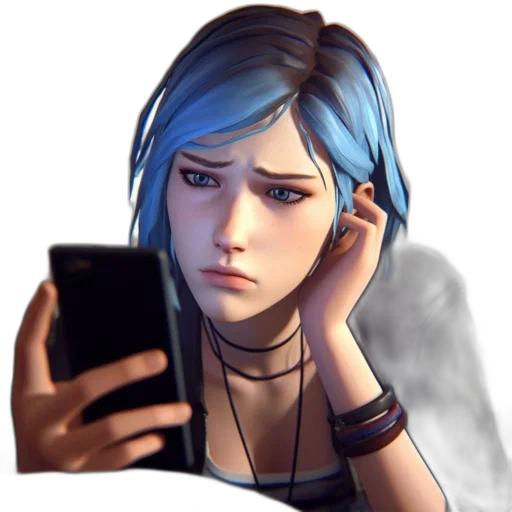 face, concept art, cyberpunk, fantasy art transparent PNG cut-out