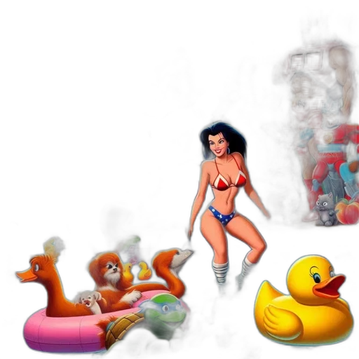 concept art, pixel art, 3d render, fantasy art transparent PNG cut-out