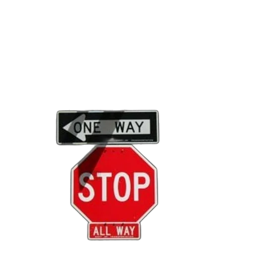 stop, sign, one, way transparent PNG cut-out