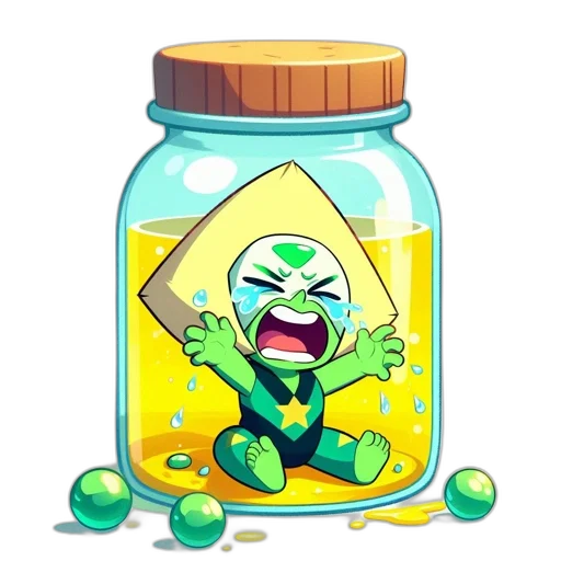 bottle, concept art, pixel art, cartoon transparent PNG cut-out