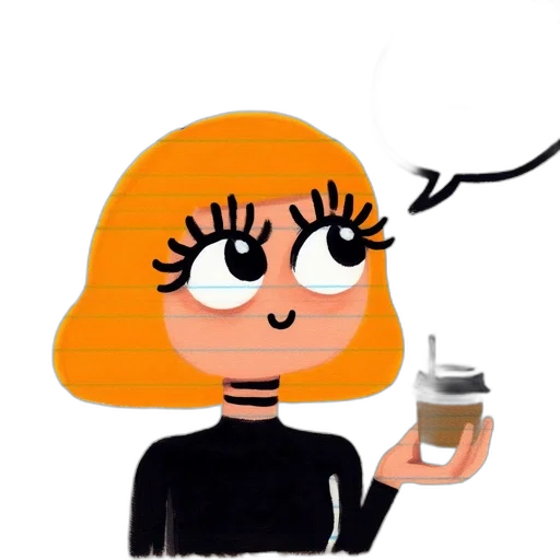 hair, staff, dress, cartoon transparent PNG cut-out
