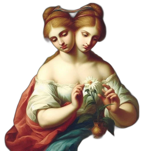 jewelry, dress, crown, oil painting transparent PNG cut-out