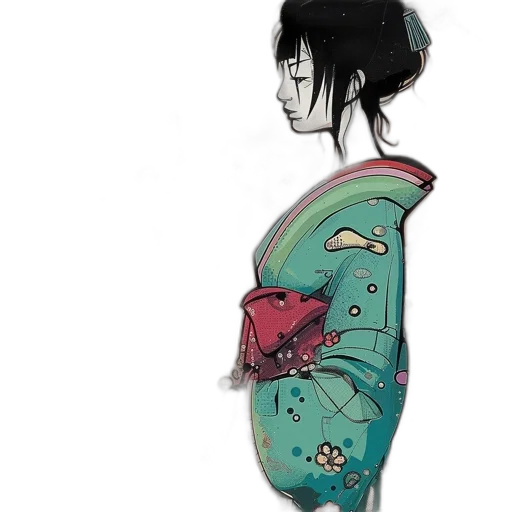 dress, jacket, umbrella, mask transparent PNG cut-out