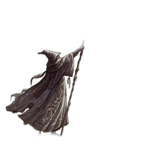 dress, staff, sword, weapon transparent PNG cut-out