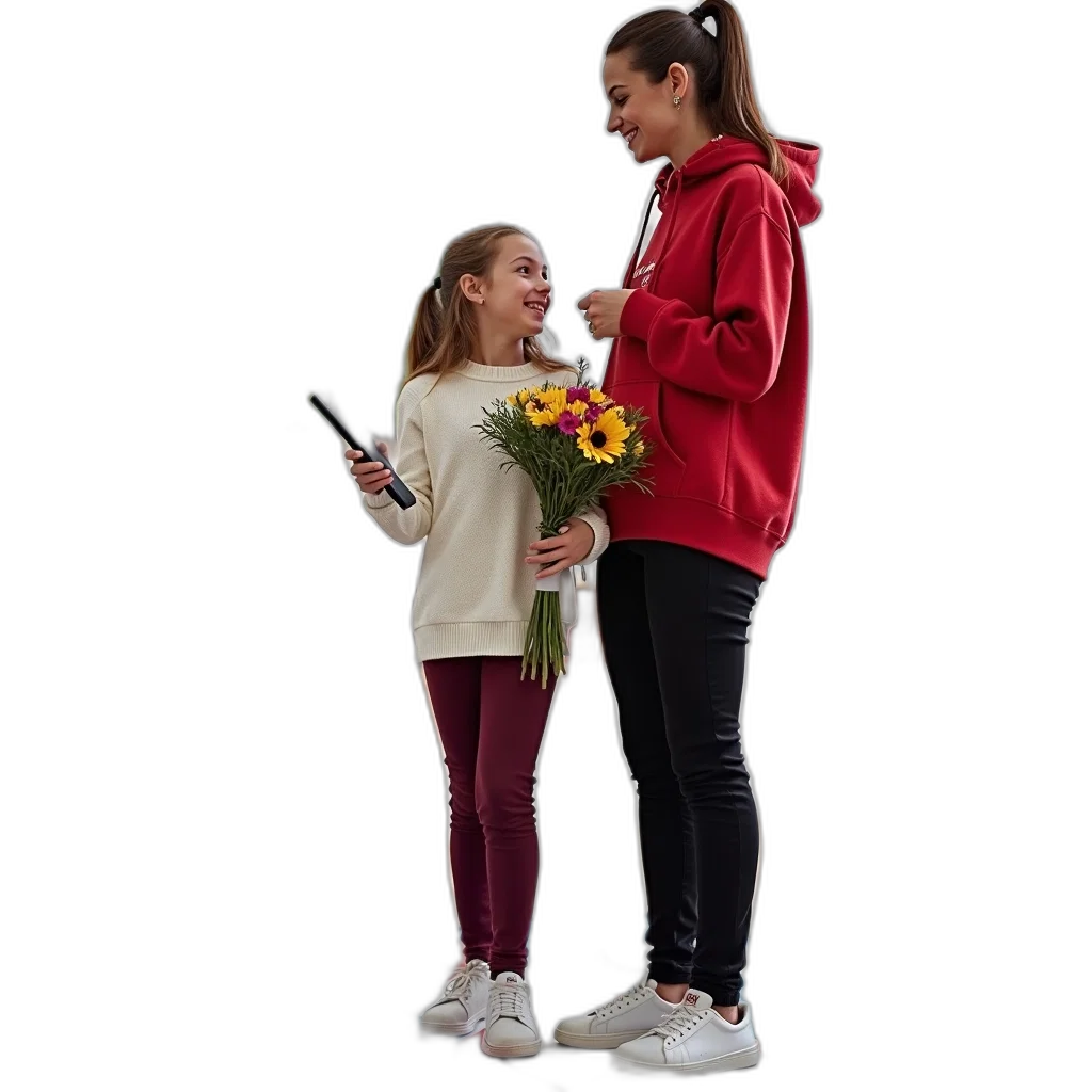 flower, 3d render, woman, young transparent PNG cut-out