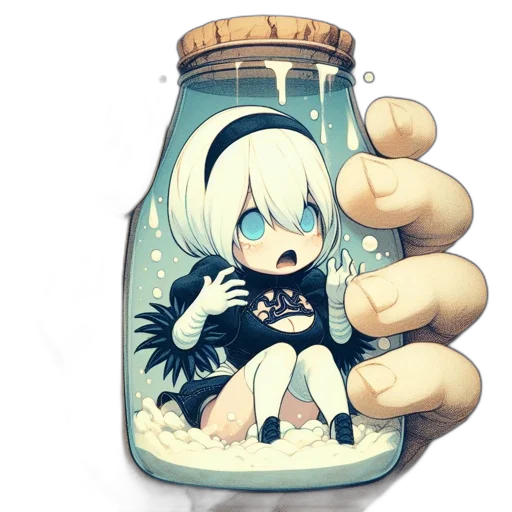 bottle, robot, weapon, dress transparent PNG cut-out