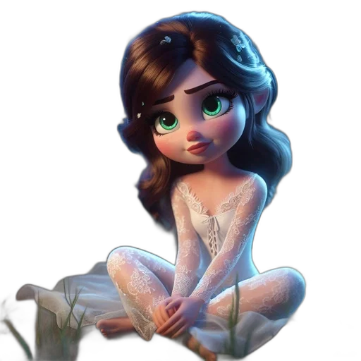 dress, crown, jewelry, fantasy art transparent PNG cut-out