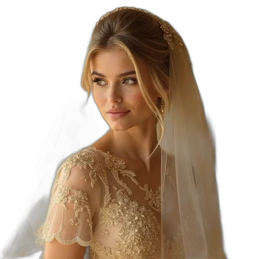 dress, crown, jewelry, face transparent PNG cut-out