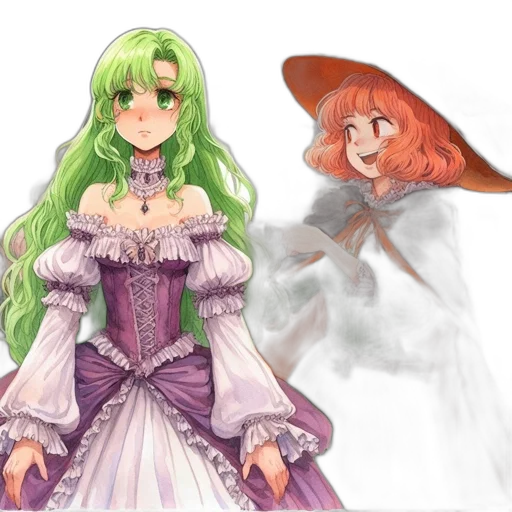 dress, crown, concept art, watercolor transparent PNG cut-out