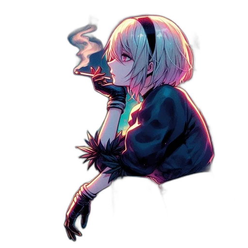 jacket, staff, weapon, mask transparent PNG cut-out
