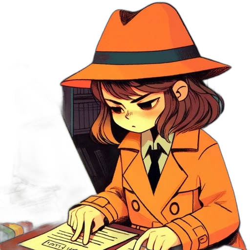 hat, jacket, staff, robot transparent PNG cut-out