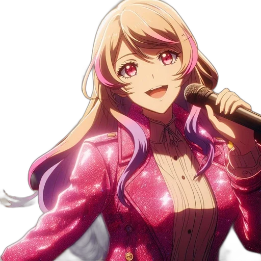 jacket, staff, flower, weapon transparent PNG cut-out