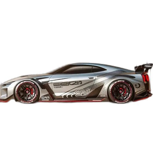car, 3d render, concept art, photorealistic transparent PNG cut-out