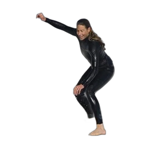 jacket, woman, black, wetsuit transparent PNG cut-out