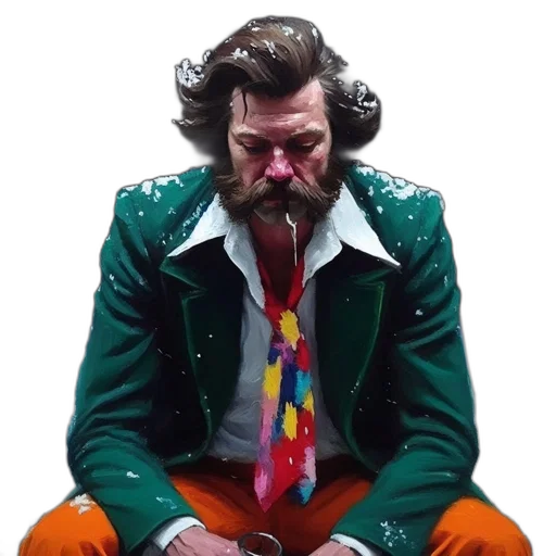 jacket, hair, face, concept art transparent PNG cut-out