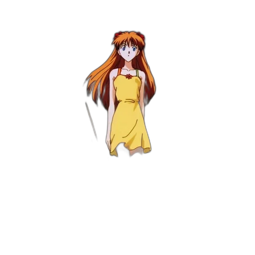 dress, staff, hair, weapon transparent PNG cut-out