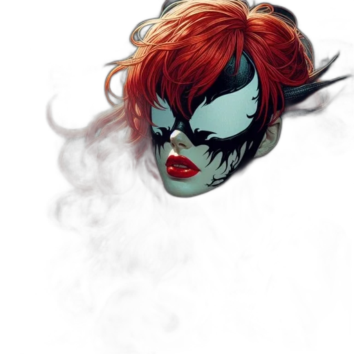 mask, face, comic book art, concept art transparent PNG cut-out