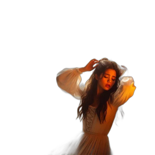 hair, jacket, dress, creature transparent PNG cut-out