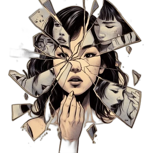 mask, face, concept art, comic book art transparent PNG cut-out