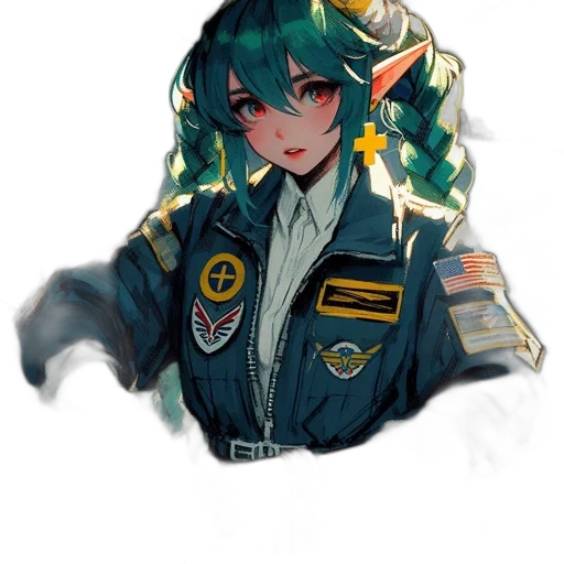 jacket, staff, crown, weapon transparent PNG cut-out