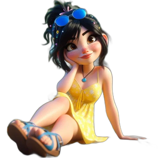 dress, staff, jewelry, face transparent PNG cut-out