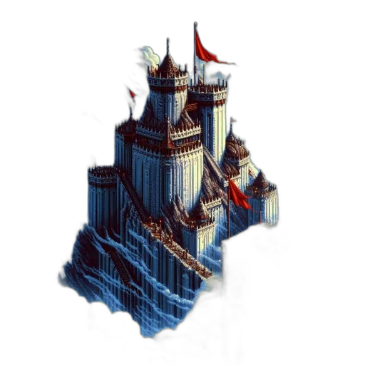 crown, building, dragon, robot transparent PNG cut-out