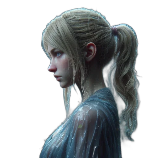 face, dress, staff, dragon transparent PNG cut-out