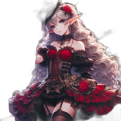 dress, crown, staff, weapon transparent PNG cut-out