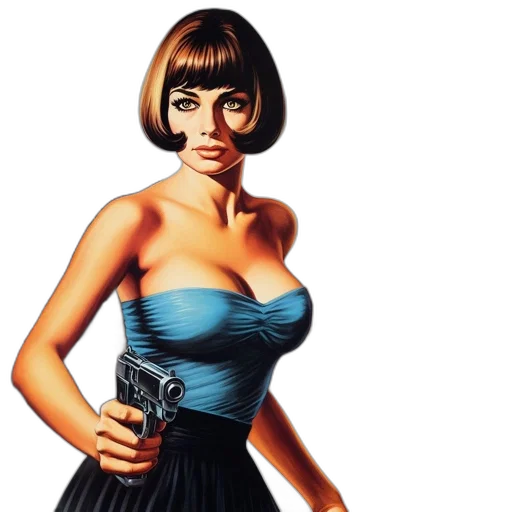 dress, weapon, comic book art, concept art transparent PNG cut-out