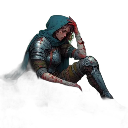 sword, jacket, concept art, fantasy art transparent PNG cut-out