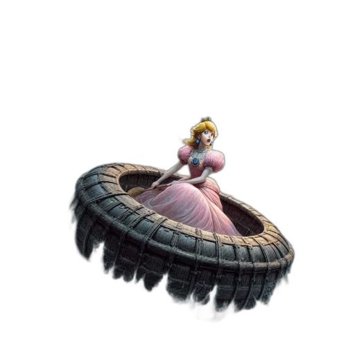 dress, weapon, hair, crown transparent PNG cut-out
