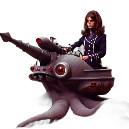 robot, weapon, staff, creature transparent PNG cut-out