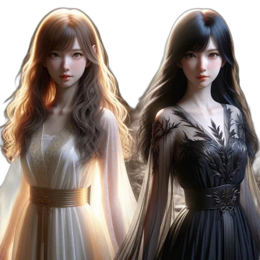 dress, fantasy art, concept art, photorealistic transparent PNG cut-out