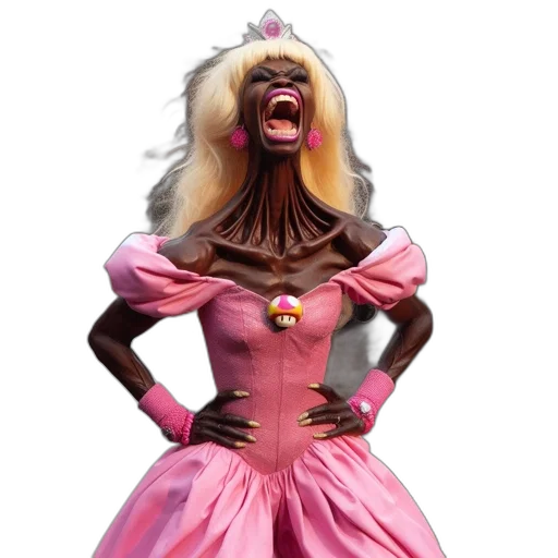 dress, hair, creature, face transparent PNG cut-out