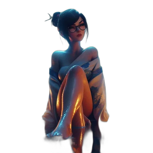 dress, staff, creature, animal transparent PNG cut-out