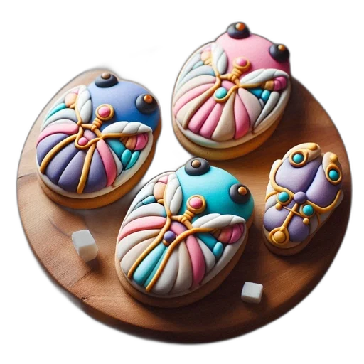 food, 3d render, photorealistic, pastel transparent PNG cut-out