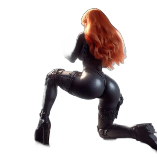 robot, hair, weapon, 3d render transparent PNG cut-out