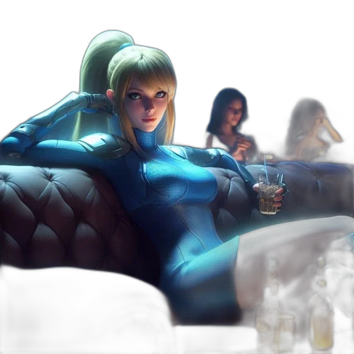 robot, concept art, 3d render, cyberpunk transparent PNG cut-out