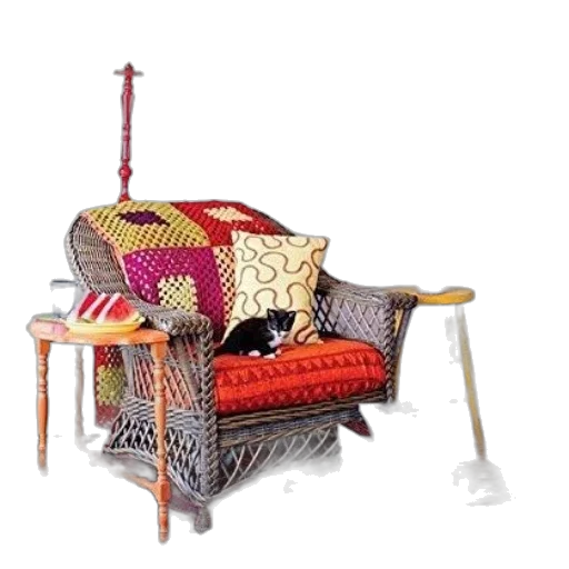 furniture, crown, 3d render, colorful transparent PNG cut-out