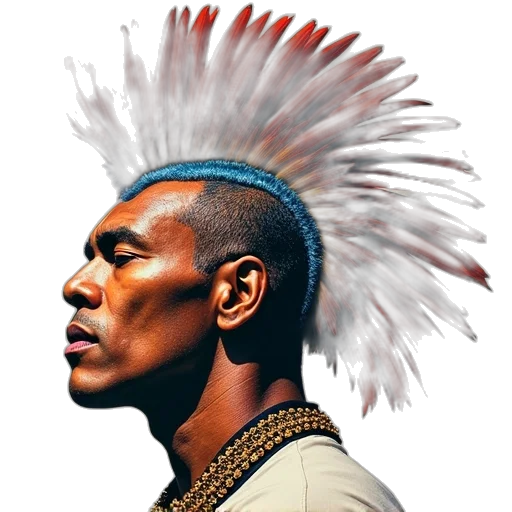 hair, staff, crown, face transparent PNG cut-out