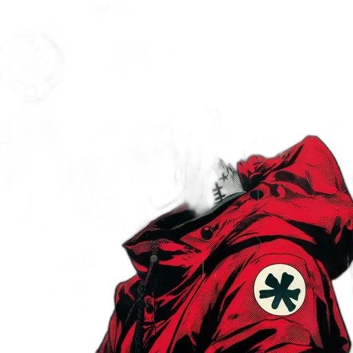 jacket, mask, comic book art, concept art transparent PNG cut-out