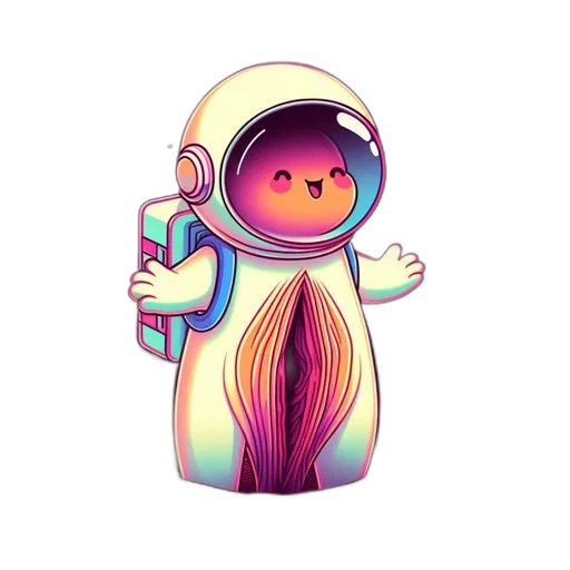 robot, creature, staff, dress transparent PNG cut-out