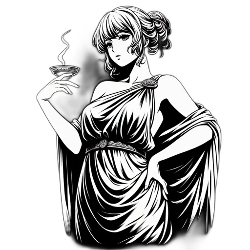 dress, jewelry, staff, fantasy art transparent PNG cut-out