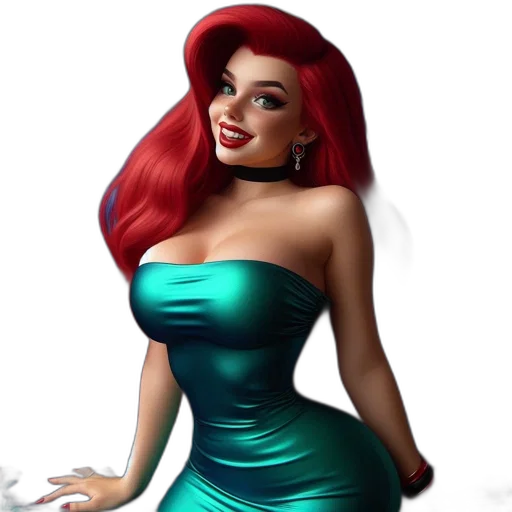 dress, fantasy art, cartoon, 3d render transparent PNG cut-out