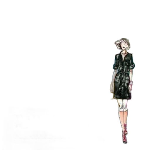 dress, jacket, staff, shoes transparent PNG cut-out
