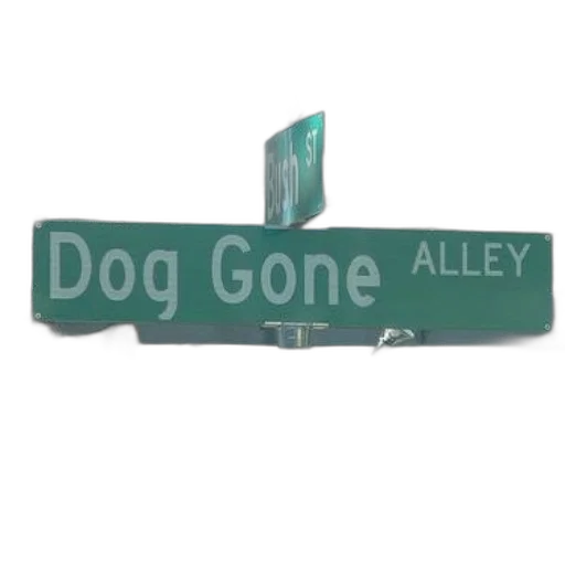 3d render, green, street, sign transparent PNG cut-out