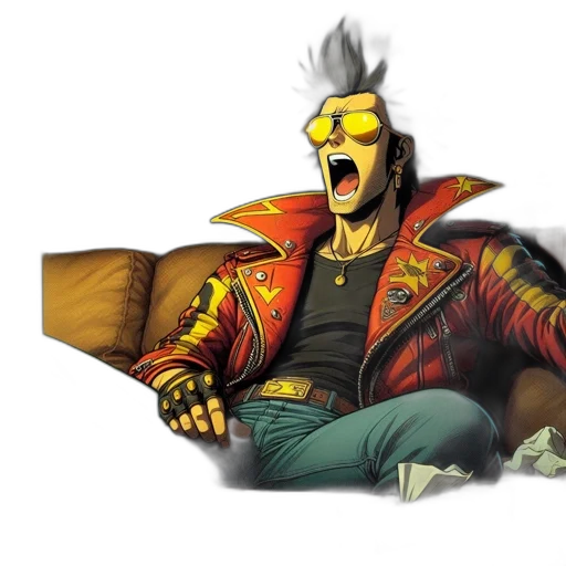 jacket, mask, face, concept art transparent PNG cut-out