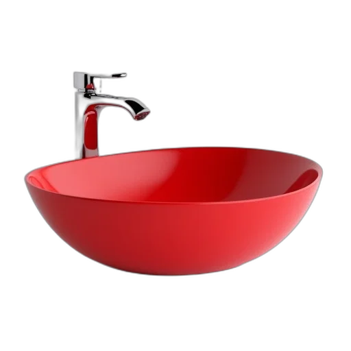 3d render, photorealistic, red, modern transparent PNG cut-out