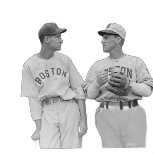 two, boston, baseball, players transparent PNG cut-out